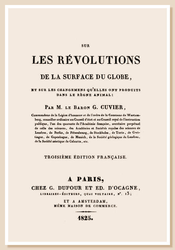 Cuvier Discours sur les révolutions de la surface du globe
